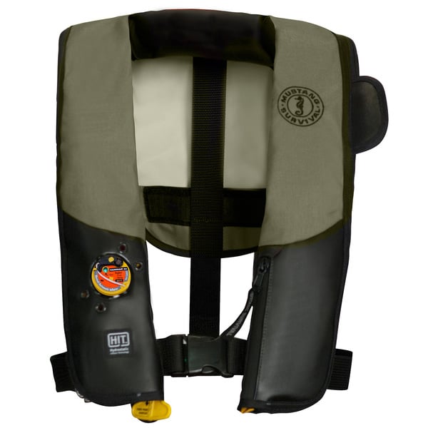 Mustang Inflatable PFD with HIT for Law Enforcement Olive/Black Mustang Inflatable PFD with HIT for Law Enforcement Olive/Black