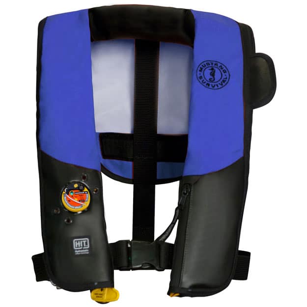 Mustang Inflatable PFD with HIT for Law Enforcement Black Blue Mustang Inflatable PFD with HIT for Law Enforcement Black Blue