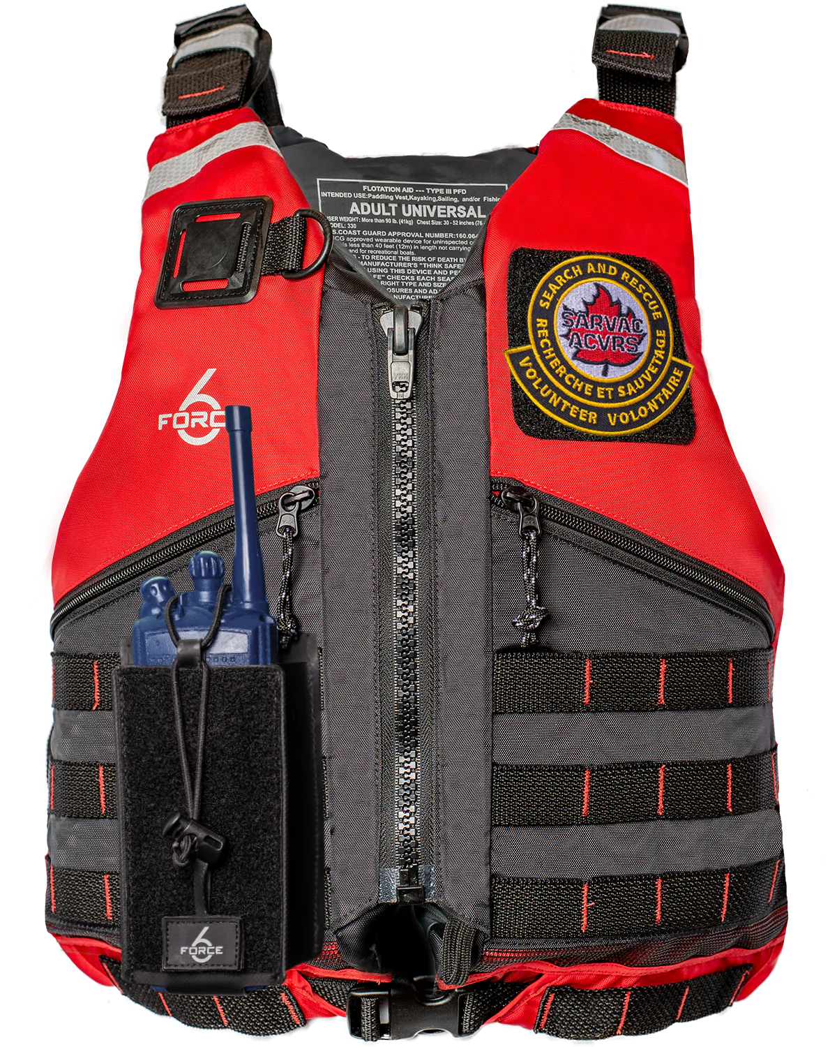 Force_6_-_PFD_-_Ground_Support_-_Red_-_Front-_Full_Kit